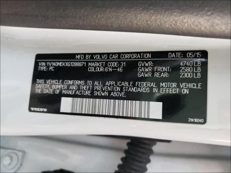 2016 VOLVO V60 T5 PRE YV140MEKXG1288871