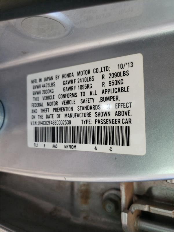 2014 ACURA TSX JH4CU2F46EC002539