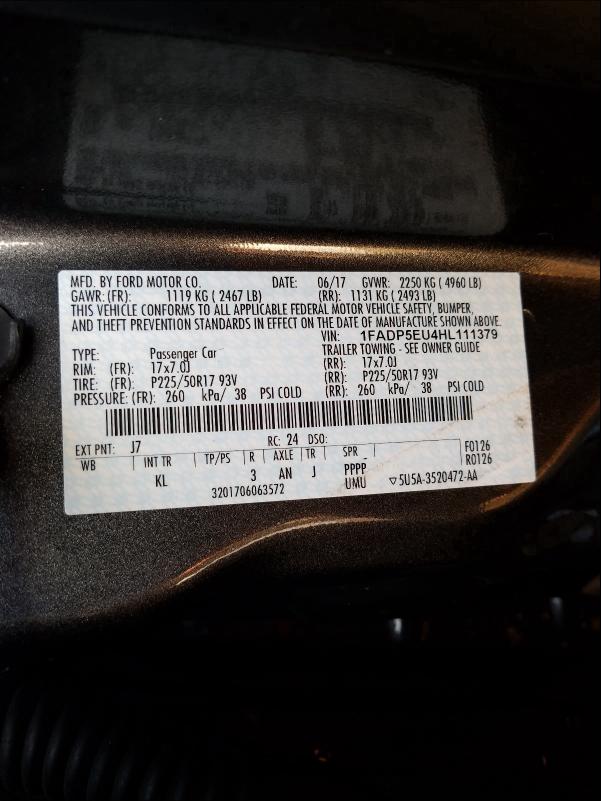 2017 FORD C-MAX SE 1FADP5EU4HL111379