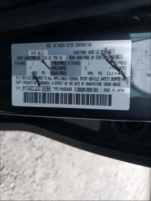 2012 MAZDA 5 JM1CW2CL2C0125356