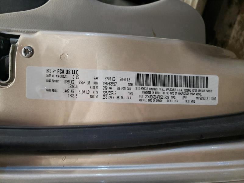 2015 DODGE GRAND CARA 2C4RDGBG4FR691739