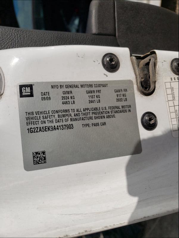 2010 PONTIAC G6 1G2ZA5EK9A4137903