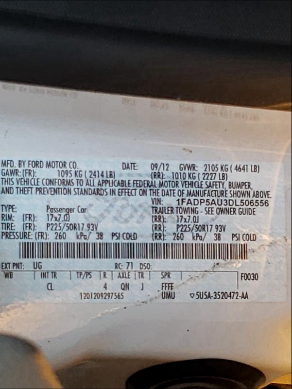 2013 FORD C-MAX SE 1FADP5AU3DL506556
