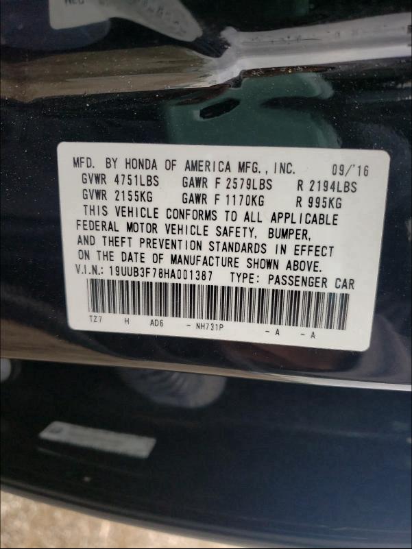 2017 ACURA TLX ADVANC 19UUB3F78HA001387