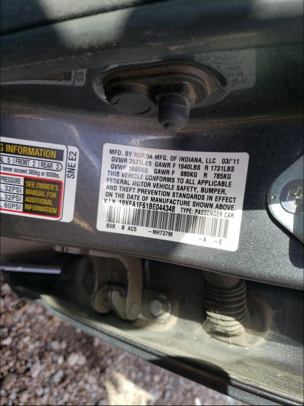 2011 HONDA CIVIC LX-S 19XFA1F61BE044348