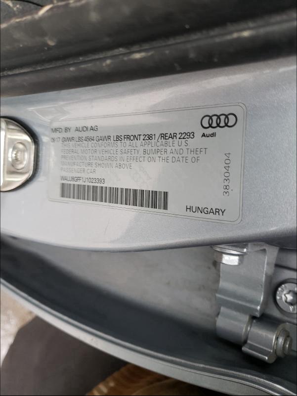 2018 AUDI A3 PREMIUM WAUJ8GFF1J1023393
