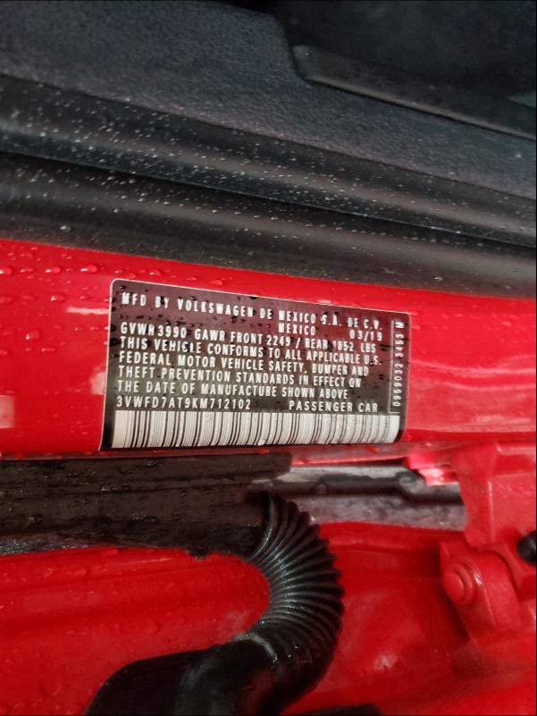 2019 VOLKSWAGEN BEETLE S 3VWFD7AT9KM712102