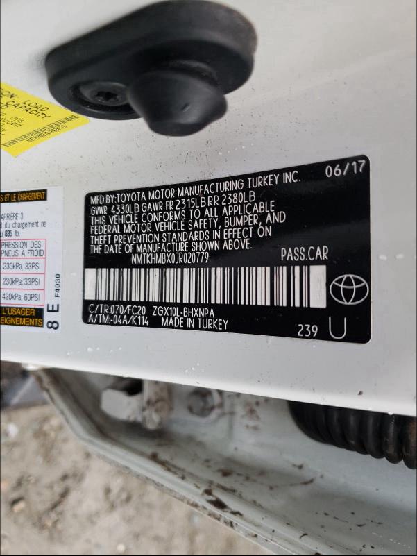 2018 TOYOTA C-HR XLE - NMTKHMBX0JR020779