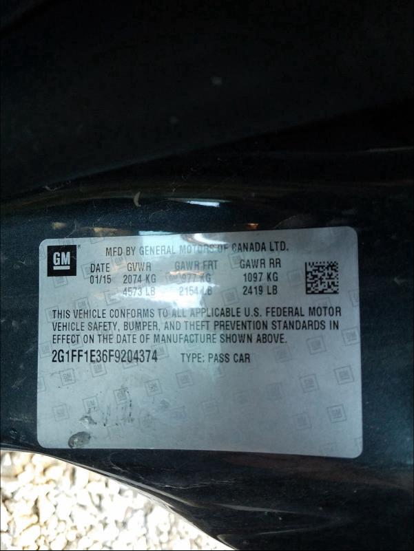 2015 CHEVROLET CAMARO LT 2G1FF1E36F9204374