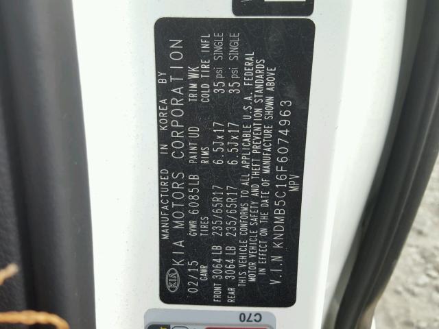 2015 KIA SEDONA LX KNDMB5C16F6074963