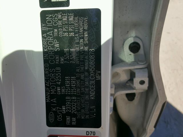 2017 KIA NIRO EX TO KNDCE3LCXH5080878