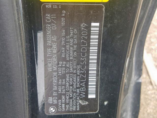 2012 BMW 650 I WBALZ3C53CDL72079