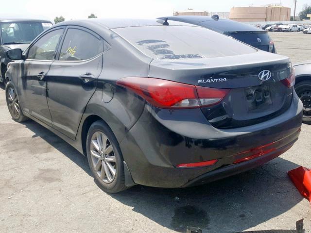 Седани HYUNDAI ELANTRA 2016 Чорний