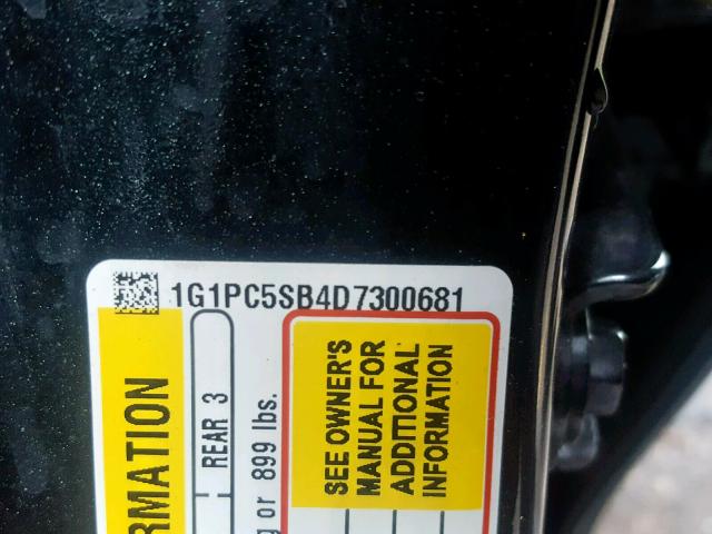 2013 CHEVROLET CRUZE LT 1G1PC5SB4D7300681