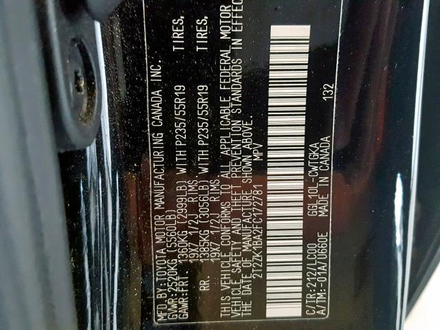 2015 LEXUS RX 350 2T2ZK1BA2FC172781