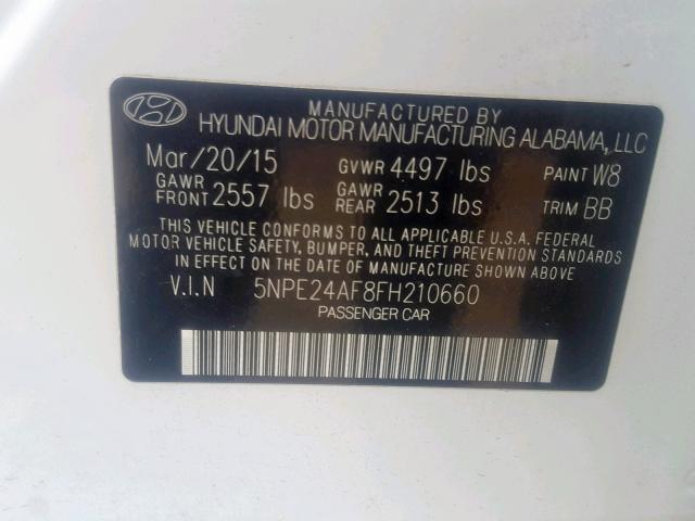 VIN 3FA6P0HD1HR257425 2017 Ford Fusion, SE no.10