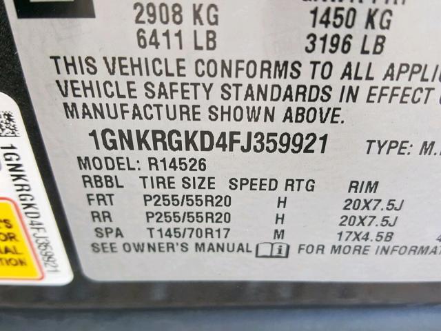 VIN 4T4BF1FK2FR506793 2015 Toyota Camry, LE no.10