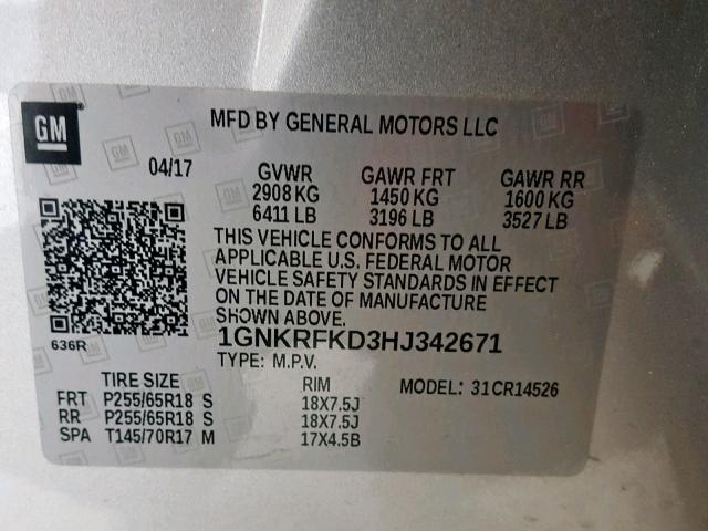 1GNKRFKD3HJ342671