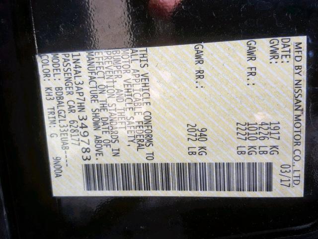 2017 NISSAN ALTIMA 2.5 - 1N4AL3AP7HN349783