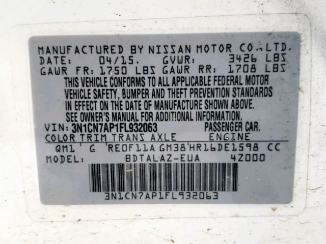 VIN 3FA6P0HD0KR171871 2019 Ford Fusion, SE no.10