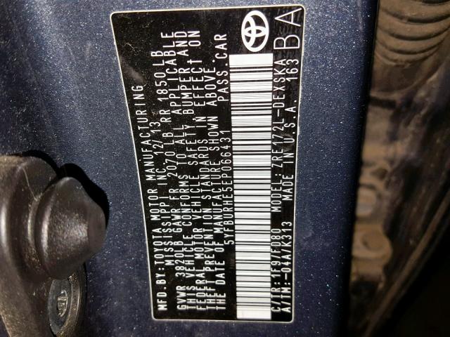 VIN 4T1KZ1AK8LU033664 2020 Toyota Camry, Xse V6 no.10