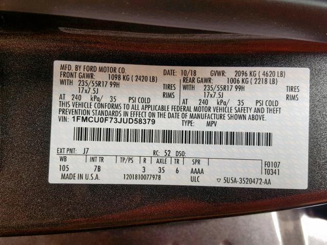 VIN 1N6AD0EV9KN760217 2019 Nissan Frontier, SV no.10