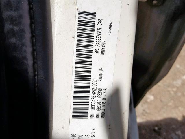 VIN 2T1BU4EE0DC960343 2013 Toyota Corolla, S no.10