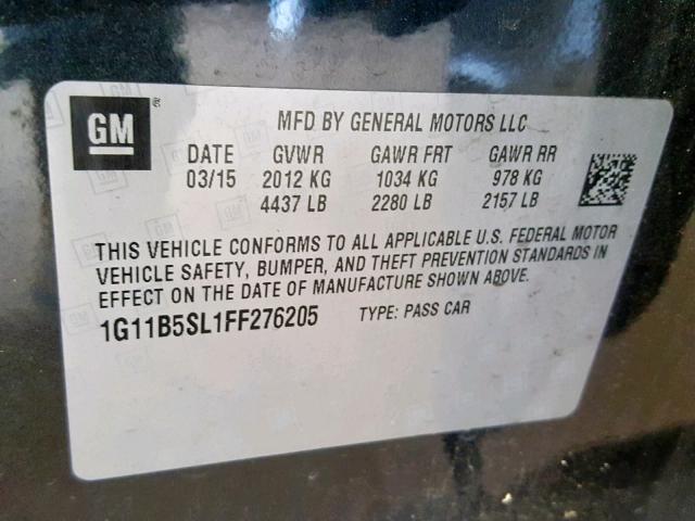 VIN 3FA6P0LU3FR229596 2015 Ford Fusion, Hybrid SE no.10