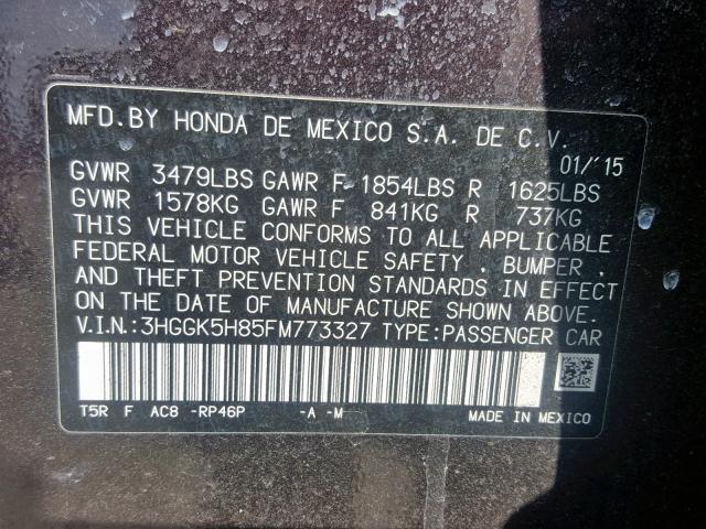 VIN 5TFSZ5AN1GX019616 2016 Toyota Tacoma, Sr5 V6 no.10