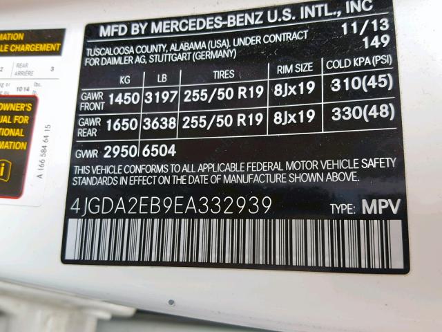 VIN 5N1AL0MM1DC305970 2013 Infiniti JX35 no.10