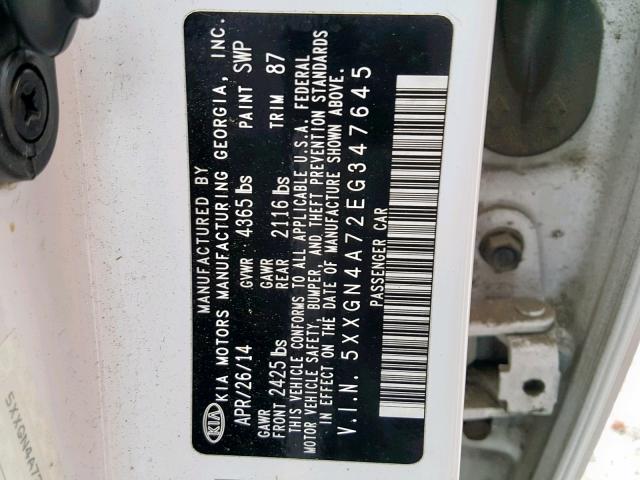 VIN 3KPF24AD7NE472174 2022 KIA Forte, Lxs no.10