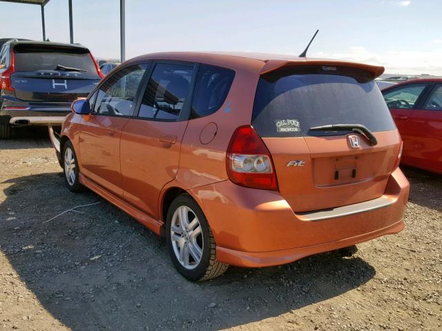 VIN WP0AA2A74KL100788 2007 HONDA FIT S no.3