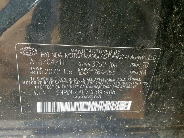 VIN 4T1BK1FKXDU528480 2013 Toyota Camry, Se V6 no.10