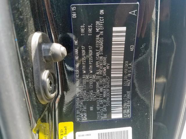 VIN 4T1G31AK7NU574635 2022 Toyota Camry, Se Hybrid no.10