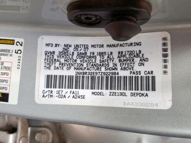 VIN 3KPFK4A79HE065486 2017 KIA Forte, LX no.10