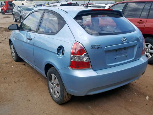 VIN ZACNJDE11NPN47658 2008 HYUNDAI ACCENT GS no.3