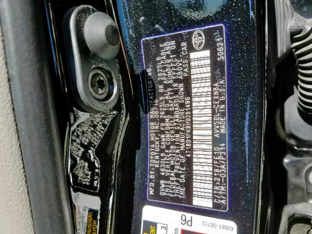 VIN 1C6RR7FT1ES118262 2017 TOYOTA CAMRY HYBR no.10