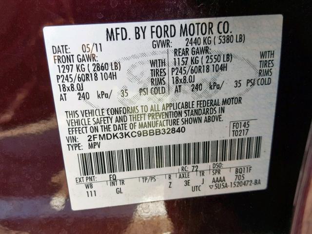 VIN KMHD84LF6KU848618 2019 Hyundai Elantra, Sel no.10