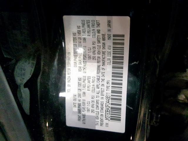 VIN 4T1BF1FKXEU375668 2014 Toyota Camry, SE no.10