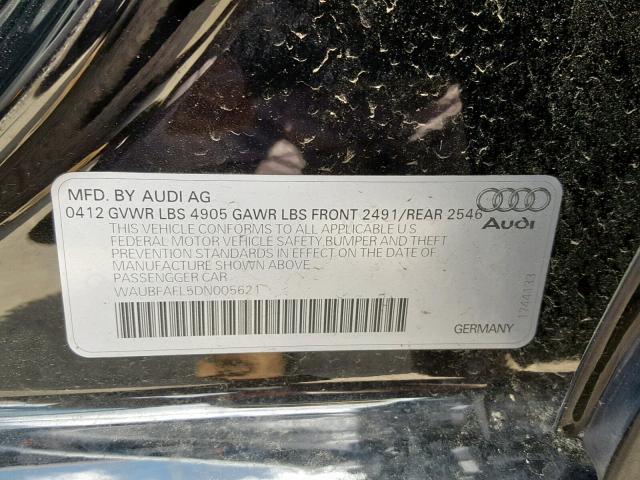 VIN 1N4AL3APXHC489709 2013 AUDI A4 PREMIUM no.10