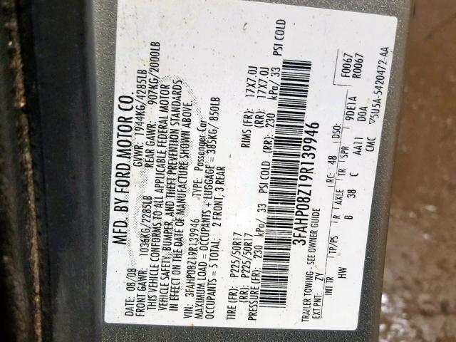 VIN 3FA6P0HD4GR362300 2016 Ford Fusion, SE no.10