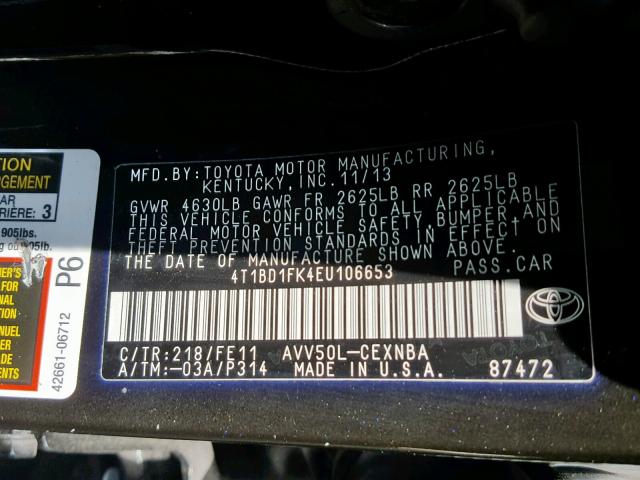 VIN 1HGCR2F83FA005614 2015 Honda Accord, Ex-L no.10