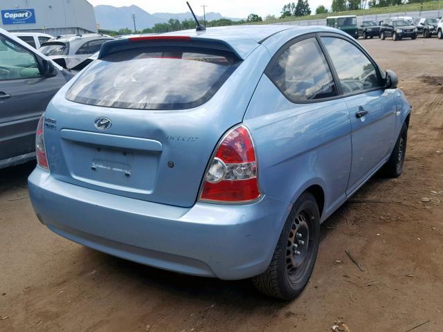 VIN ZACNJDE11NPN47658 2008 HYUNDAI ACCENT GS no.4