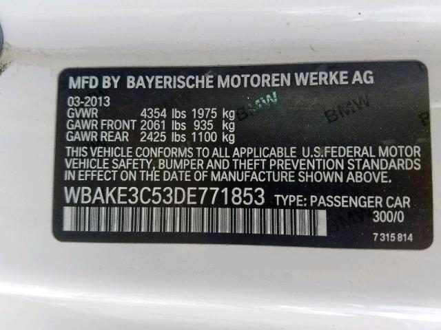 VIN 1N4BZ0CP5GC303863 2013 BMW 328 I no.10