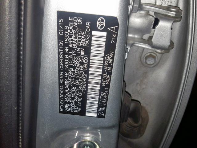 VIN 1HGCT1B32GA003103 2015 TOYOTA PRIUS C no.10