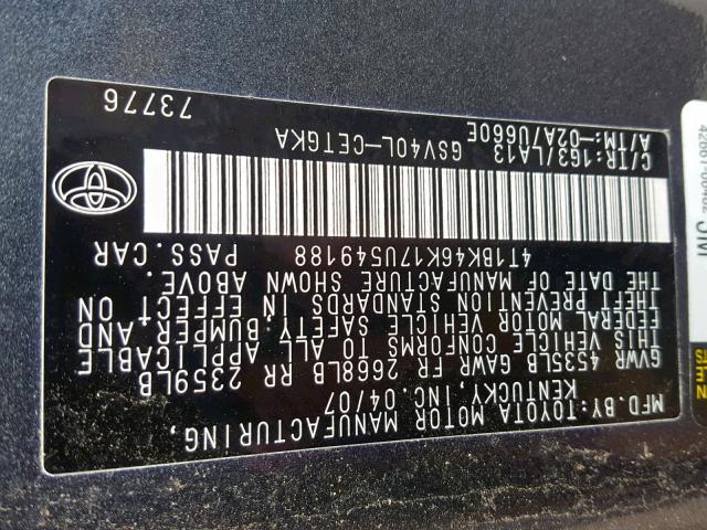 VIN 5J6RW2H86HL061756 2007 TOYOTA CAMRY NEW no.10