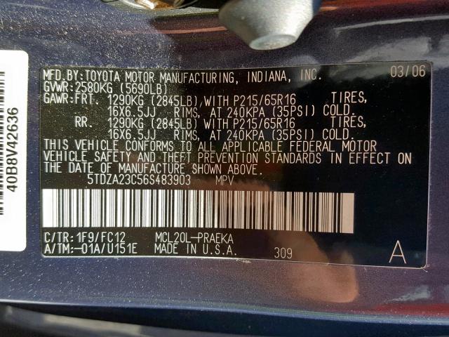 2006 Toyota Sienna Ce 3 3l 6 Zum Verkauf In Madisonville Tn Auktionsnummer 40804579