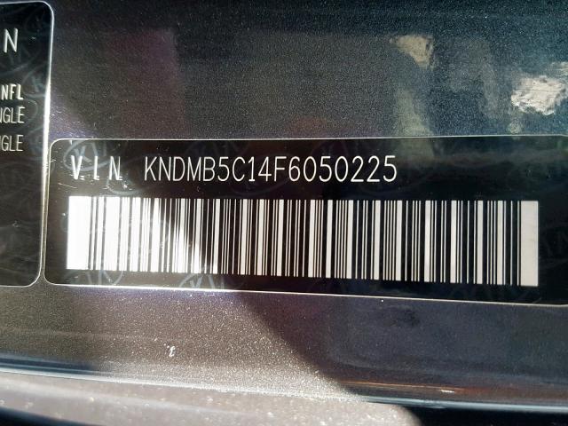 VIN WDDSJ4GB7GN285366 2015 KIA SEDONA LX no.10