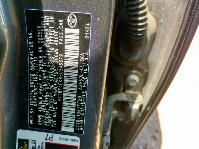 VIN JHMFE1F72NX001377 2014 TOYOTA CAMRY L no.10