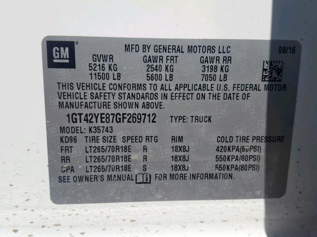 VIN KM8JTCAF5FU977440 2016 GMC SIERRA K35 no.10